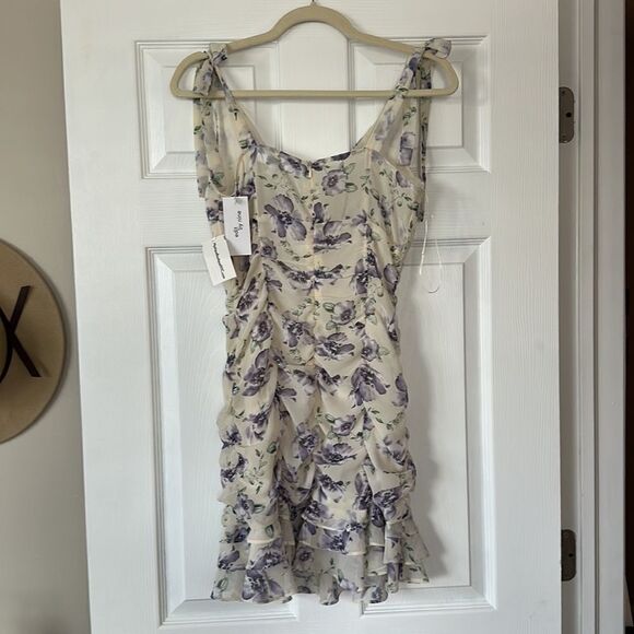 Floral Ruched Mini Dress - Picture 4 of 5